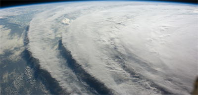 Orkaan Ike vanuit het ISS op 10 september