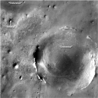 Kraters Victoria en Endeavour