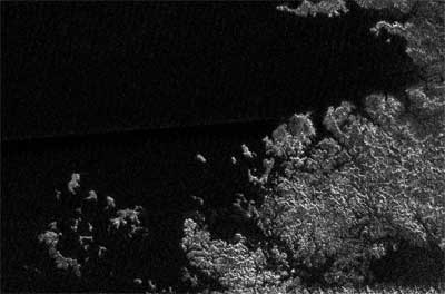 Kustlijn op Titan