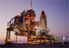 Shuttle op het Lanceer platform