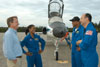 STS-116 bemanning arriveert