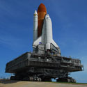 Spaceshuttle Discovery to PAD