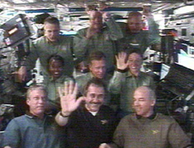STS-121 en Expedition 13 Pressconference <credits:nasa.gov>