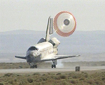 Endevour landing op Edwards